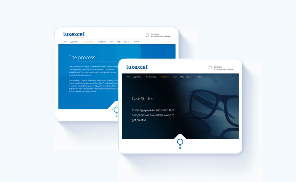Luxexcel branding and website development by Crowd